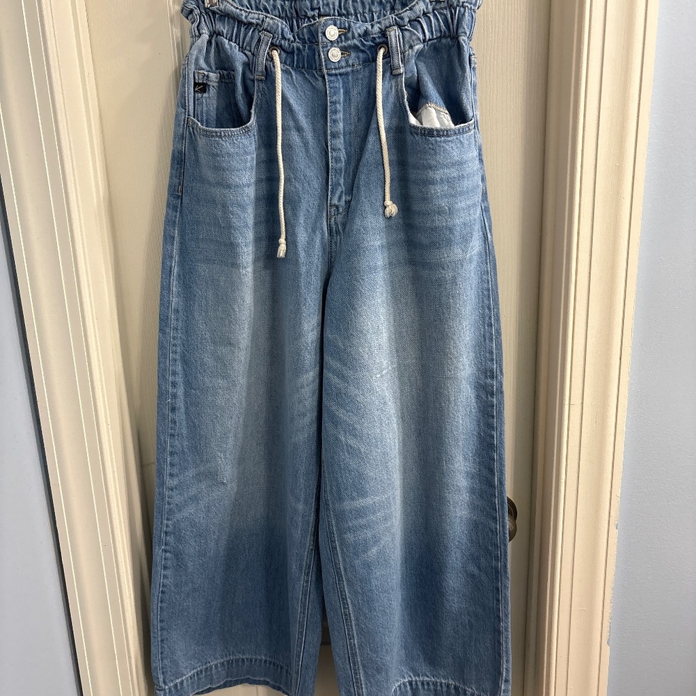 KanCan™ SuperHigh Rise Drawstring Wide Leg Jean